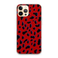 CaseCompany Red Leopard: iPhone 13 Pro Max Transparant Hoesje