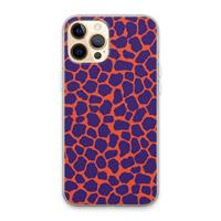CaseCompany Purple Giraffe: iPhone 13 Pro Max Transparant Hoesje