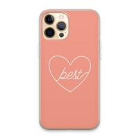 CaseCompany Best heart: iPhone 13 Pro Max Transparant Hoesje