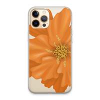 CaseCompany Orange Ellila flower: iPhone 13 Pro Max Transparant Hoesje