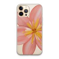 CaseCompany Pink Ellila Flower: iPhone 13 Pro Max Transparant Hoesje