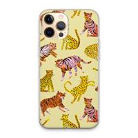 CaseCompany Cute Tigers and Leopards: iPhone 13 Pro Max Transparant Hoesje