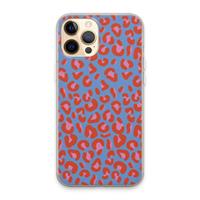 CaseCompany Leopard blue: iPhone 13 Pro Max Transparant Hoesje