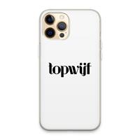 CaseCompany Topwijf Wit: iPhone 13 Pro Max Transparant Hoesje