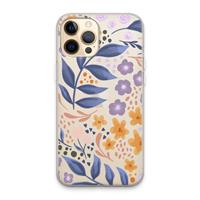 CaseCompany Flowers with blue leaves: iPhone 13 Pro Max Transparant Hoesje