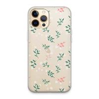CaseCompany Small white flowers: iPhone 13 Pro Max Transparant Hoesje
