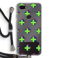 CaseCompany 8-bit N°10: Pixel 3a Transparant Hoesje met koord