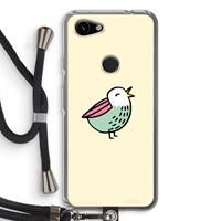 CaseCompany Birdy: Pixel 3a Transparant Hoesje met koord