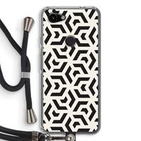 CaseCompany Crazy pattern: Pixel 3a Transparant Hoesje met koord