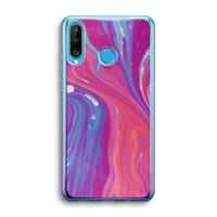 CaseCompany Paarse stroom: Huawei P30 Lite Transparant Hoesje