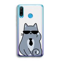 CaseCompany Cool cat: Huawei P30 Lite Transparant Hoesje