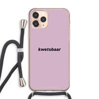 CaseCompany kwetsbaar: iPhone 11 Pro Max Transparant Hoesje met koord