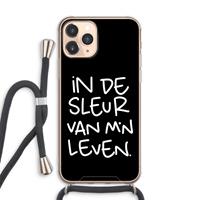 CaseCompany De Sleur: iPhone 11 Pro Max Transparant Hoesje met koord