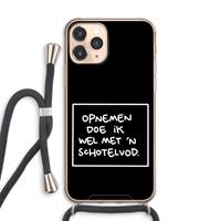 CaseCompany Schotelvod: iPhone 11 Pro Max Transparant Hoesje met koord