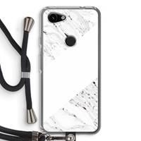 CaseCompany Biggest stripe: Pixel 3a Transparant Hoesje met koord