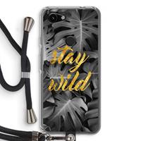 CaseCompany Stay wild: Pixel 3a Transparant Hoesje met koord