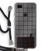 CaseCompany Rooster: Pixel 3a Transparant Hoesje met koord