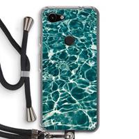 CaseCompany Weerkaatsing water: Pixel 3a Transparant Hoesje met koord