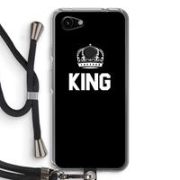 CaseCompany King zwart: Pixel 3a Transparant Hoesje met koord