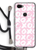 CaseCompany XOXO: Pixel 3a Transparant Hoesje met koord