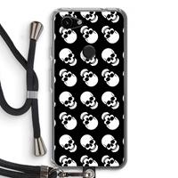 CaseCompany Musketon Skulls: Pixel 3a Transparant Hoesje met koord