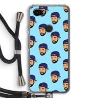 CaseCompany Drake Away: Pixel 3a Transparant Hoesje met koord