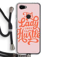 CaseCompany Hustle Lady: Pixel 3a Transparant Hoesje met koord