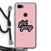 CaseCompany Girl Gang: Pixel 3a Transparant Hoesje met koord