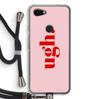 CaseCompany Ugh: Pixel 3a Transparant Hoesje met koord