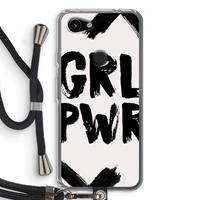 CaseCompany Girl Power #2: Pixel 3a Transparant Hoesje met koord