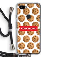 CaseCompany Koekerond: Pixel 3a Transparant Hoesje met koord