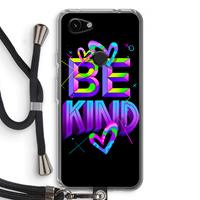 CaseCompany Be Kind: Pixel 3a Transparant Hoesje met koord