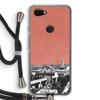 CaseCompany Marrakech Skyline : Pixel 3a Transparant Hoesje met koord