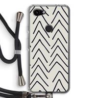 CaseCompany Marrakech Arrows: Pixel 3a Transparant Hoesje met koord