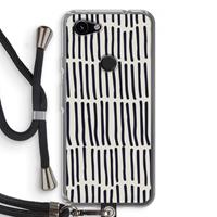 CaseCompany Moroccan stripes: Pixel 3a Transparant Hoesje met koord