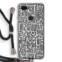 CaseCompany Moroccan Print: Pixel 3a Transparant Hoesje met koord