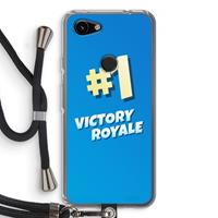 CaseCompany Victory Royale: Pixel 3a Transparant Hoesje met koord