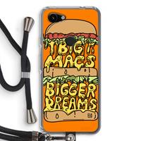 CaseCompany Big Macs Bigger Dreams: Pixel 3a Transparant Hoesje met koord