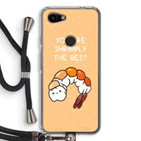 CaseCompany You're Shrimply The Best: Pixel 3a Transparant Hoesje met koord