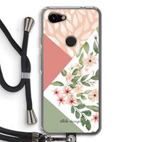 CaseCompany Sweet heaven geometrics: Pixel 3a Transparant Hoesje met koord