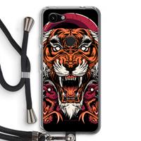 CaseCompany Tiger and Rattlesnakes: Pixel 3a Transparant Hoesje met koord