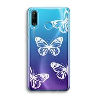 CaseCompany White butterfly: Huawei P30 Lite Transparant Hoesje