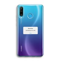 CaseCompany Reminder: Huawei P30 Lite Transparant Hoesje