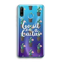 CaseCompany Cactus quote: Huawei P30 Lite Transparant Hoesje