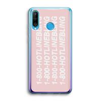 CaseCompany Hotline bling pink: Huawei P30 Lite Transparant Hoesje