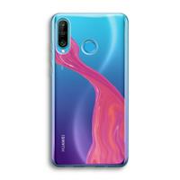 CaseCompany Paarse stroom: Huawei P30 Lite Transparant Hoesje