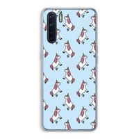 CaseCompany Eenhoorns overal: Oppo A91 Transparant Hoesje
