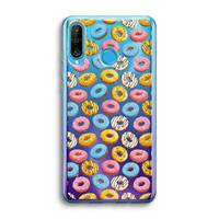 CaseCompany Pink donuts: Huawei P30 Lite Transparant Hoesje