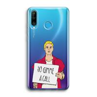 CaseCompany Gimme a call: Huawei P30 Lite Transparant Hoesje