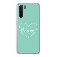 CaseCompany Forever heart pastel: Oppo A91 Transparant Hoesje